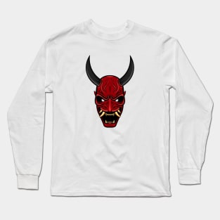 japanese devil mask Long Sleeve T-Shirt